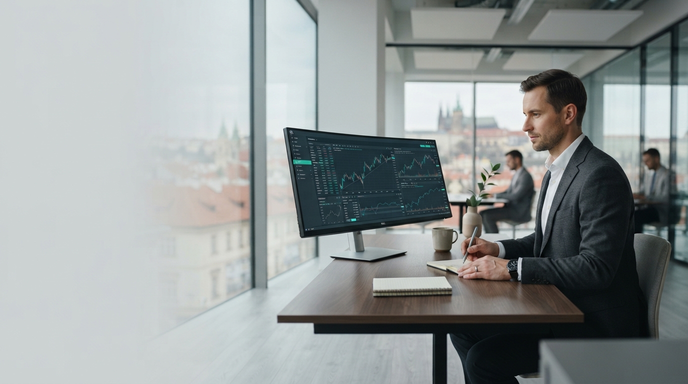 Vize Vexeris — rozhraní analytického dashboardu pro sledování firemní likvidity